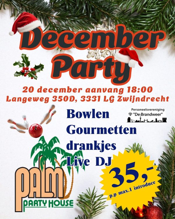 20 December - Decemberparty locatie Zwijndrecht