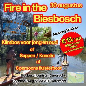 30 Augustus - Fire in de Biesbosch suppen en/of klimbos Dordrecht