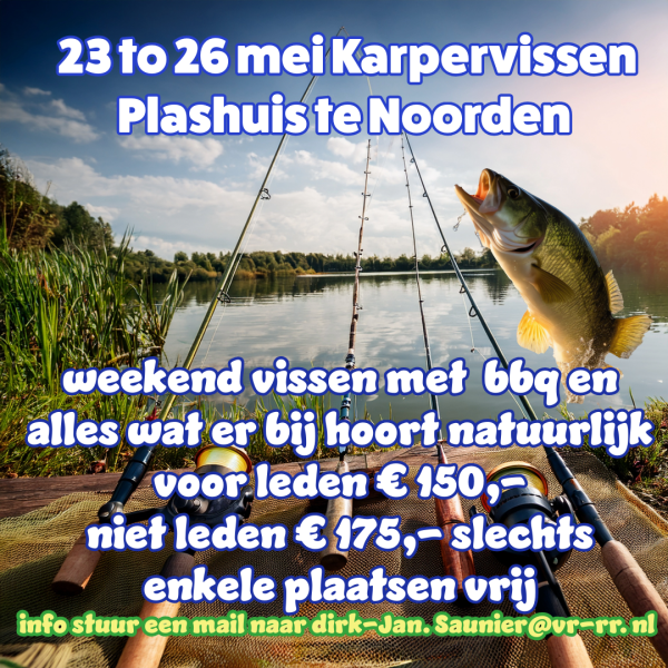 23 tot 26 Mei - Karpervissen Plashuis te Noorden