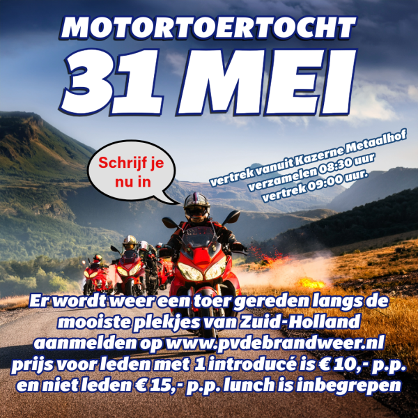 31 Mei - Motortoertocht