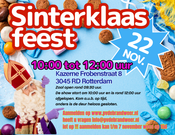 22 November - Het grote Sinterklaasfeest Frobenstraat